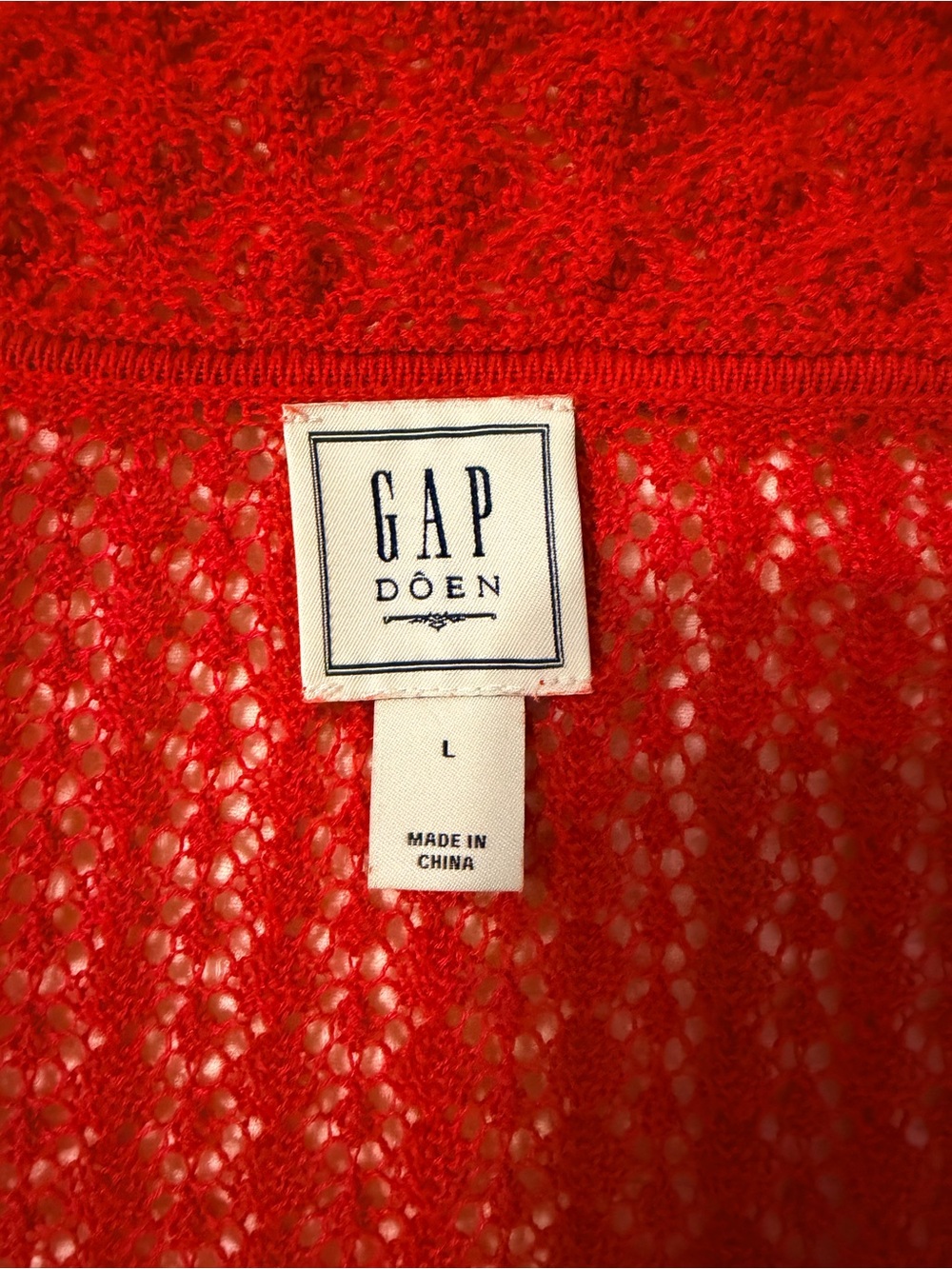 Gap × DÔEN Linen-Blend Cardigan in Red - Picture 4 of 5